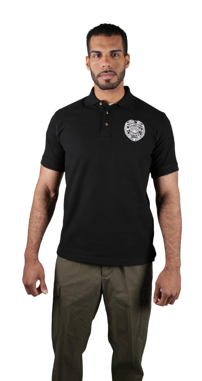First Class Poly Cotton Security Short Sleeve Polo Shirts (Small, Short Sleeve) - Image 4